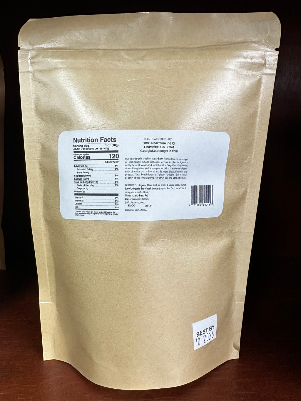 Georgia Sourdough Co. Artisan Sea Salt Crackers