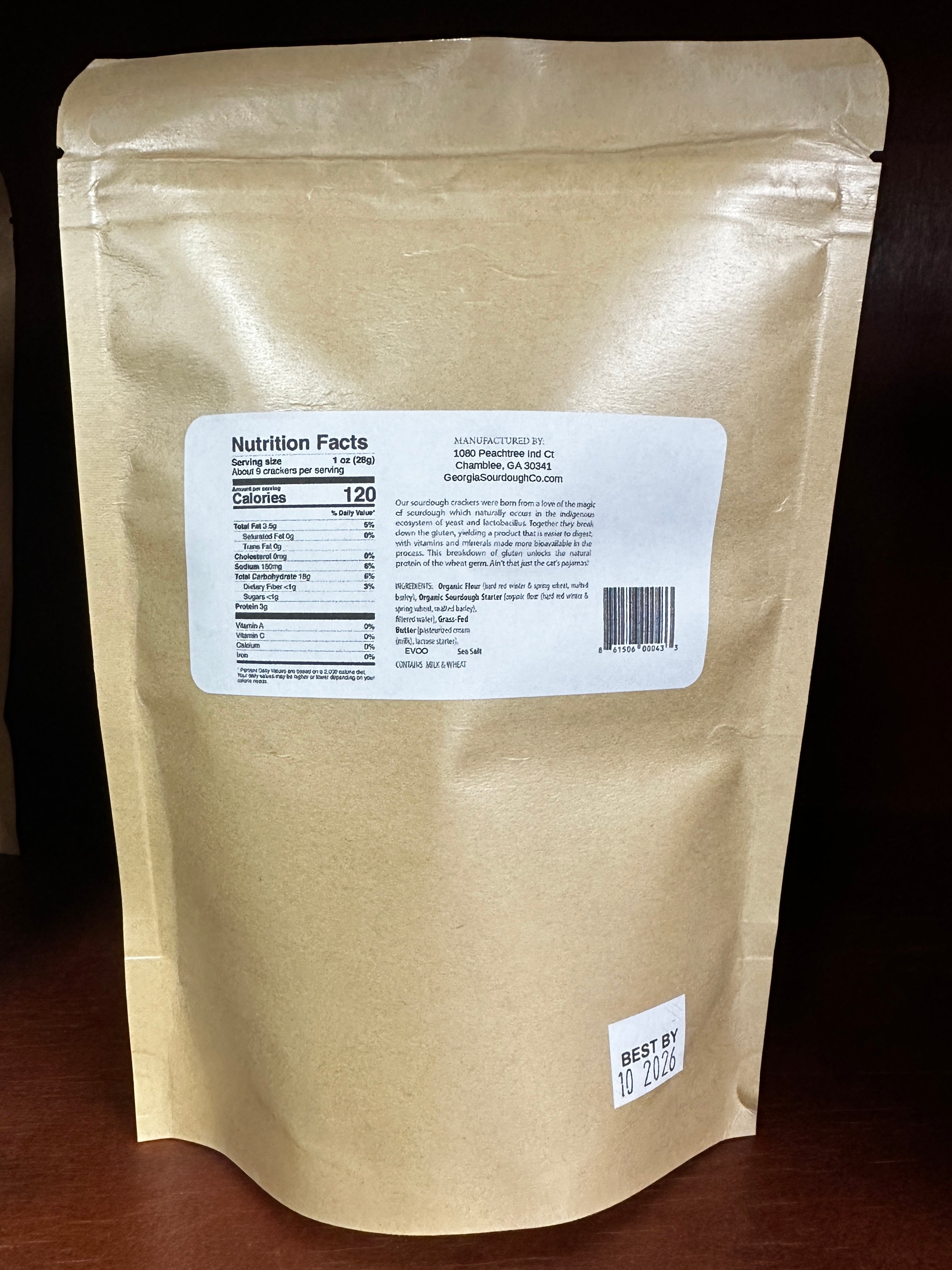 Georgia Sourdough Co. Artisan Sea Salt Crackers
