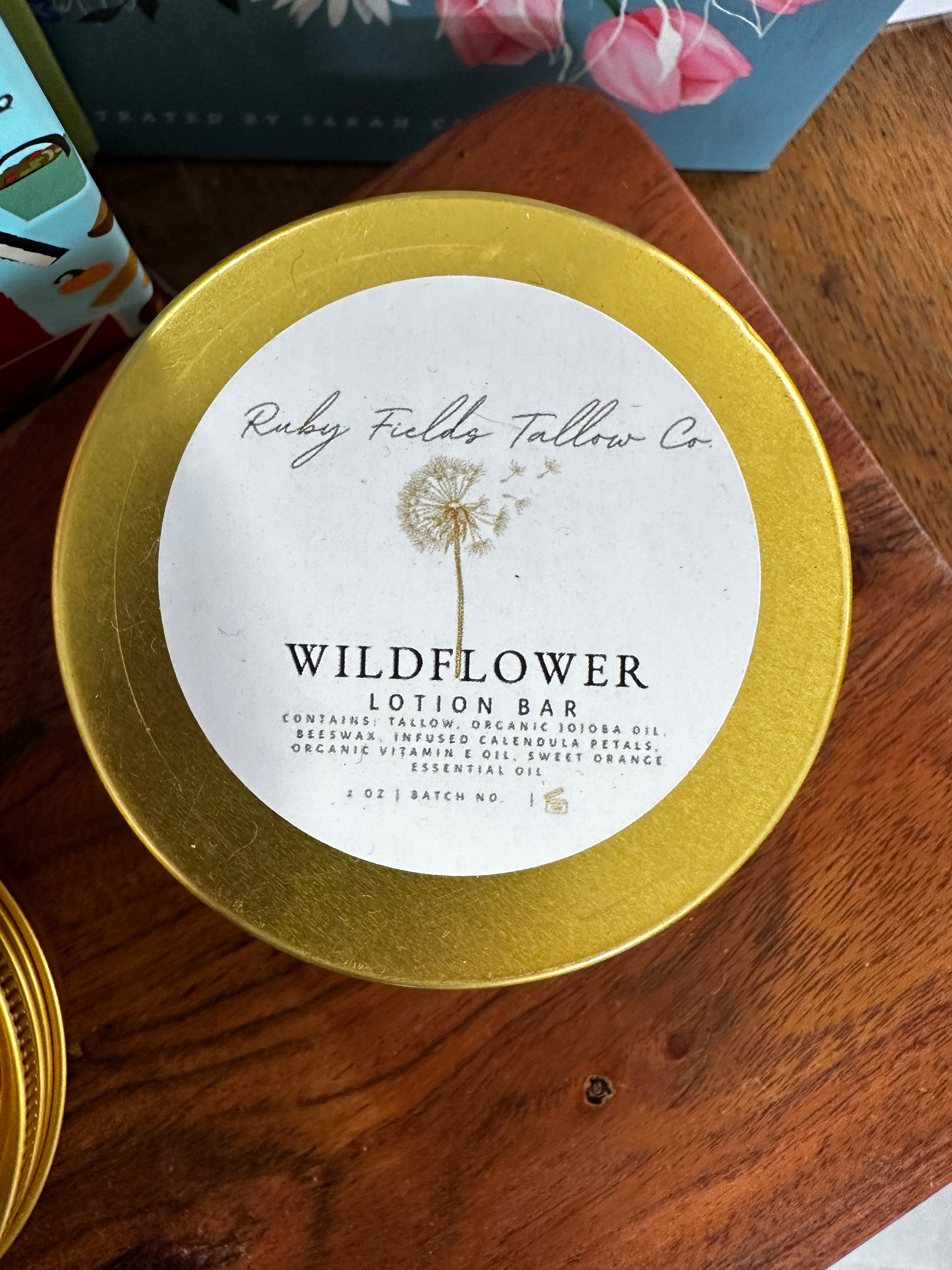 Wildflower Lotion Bar by Ruby Fields Tallow Co.