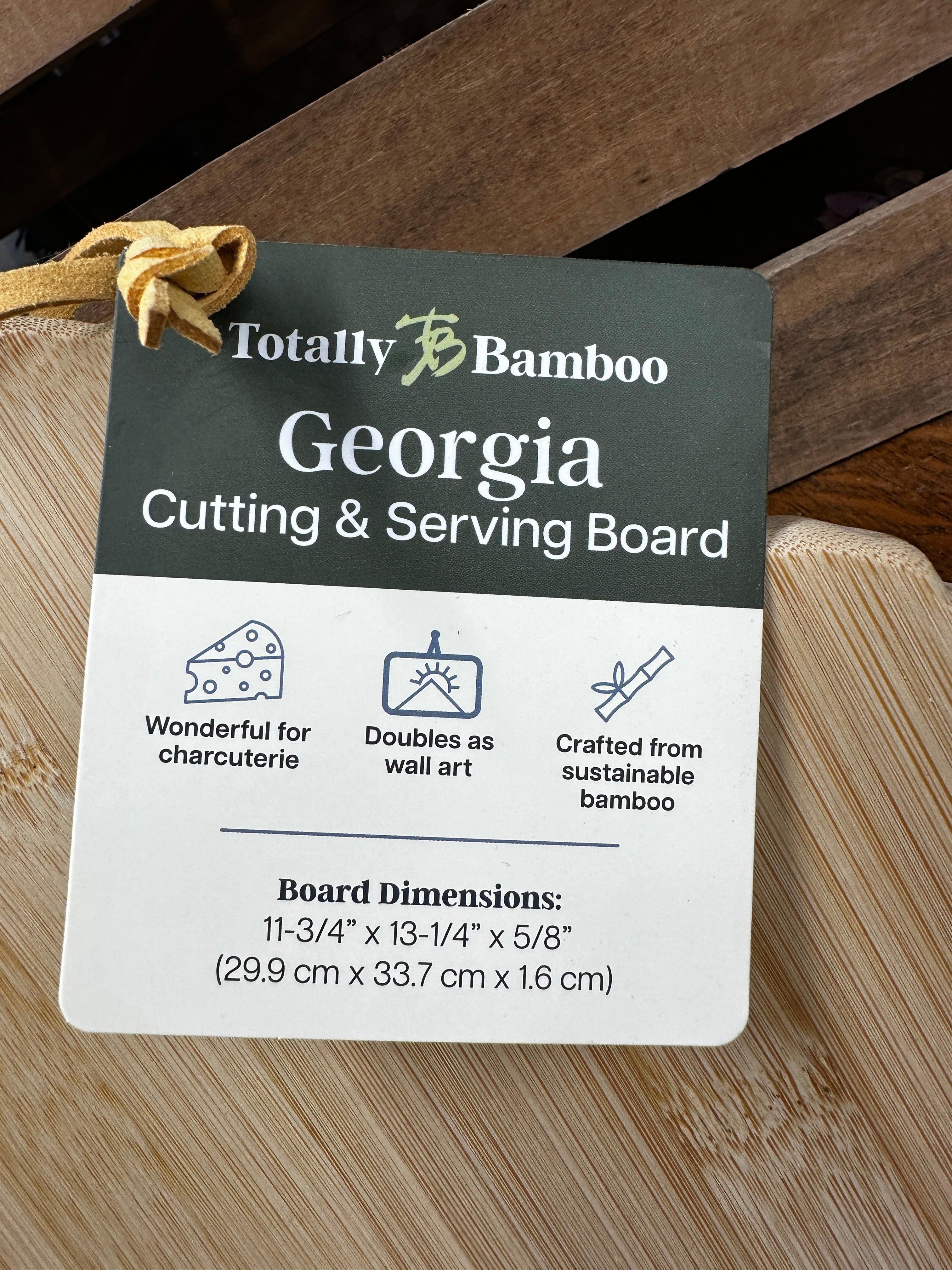 Georgia Cutting Board By Totally Bamboo